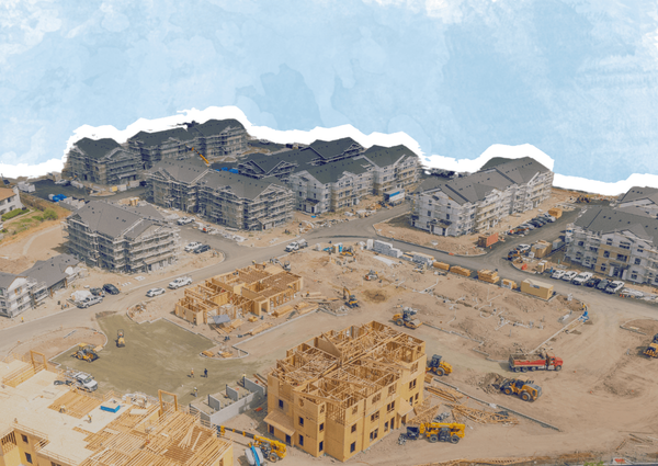 Gibson Drive Apartments rise along Highway 65 in Roseville.