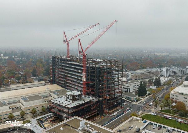 UC Davis Health’s California Tower project continues to rise on the Sacramento campus